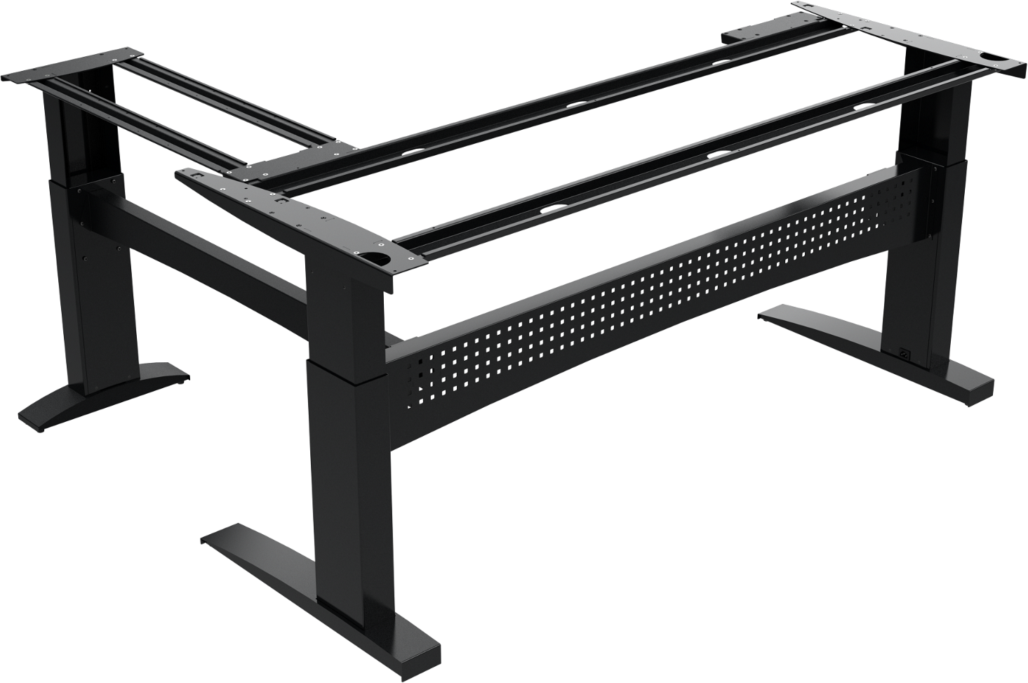 Justerbart Hæve-/Sænkestel Zennord Flexdesk - Sort Metal Tilbud