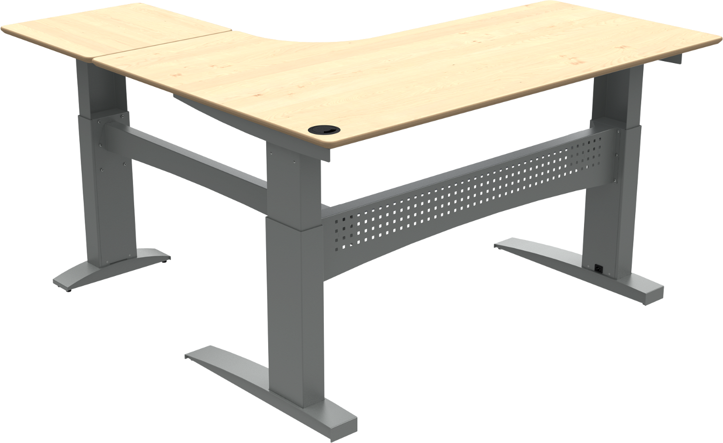 Zennord Flexdesk L-formet Hæve-/Sænkebord til Kontoret
