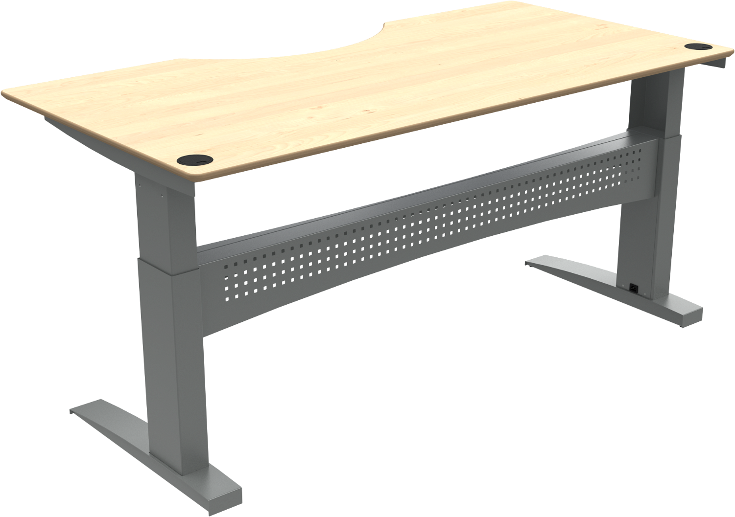 Ergonomisk Hæve-Sænkebord Zennord Flexdesk i Ahorn