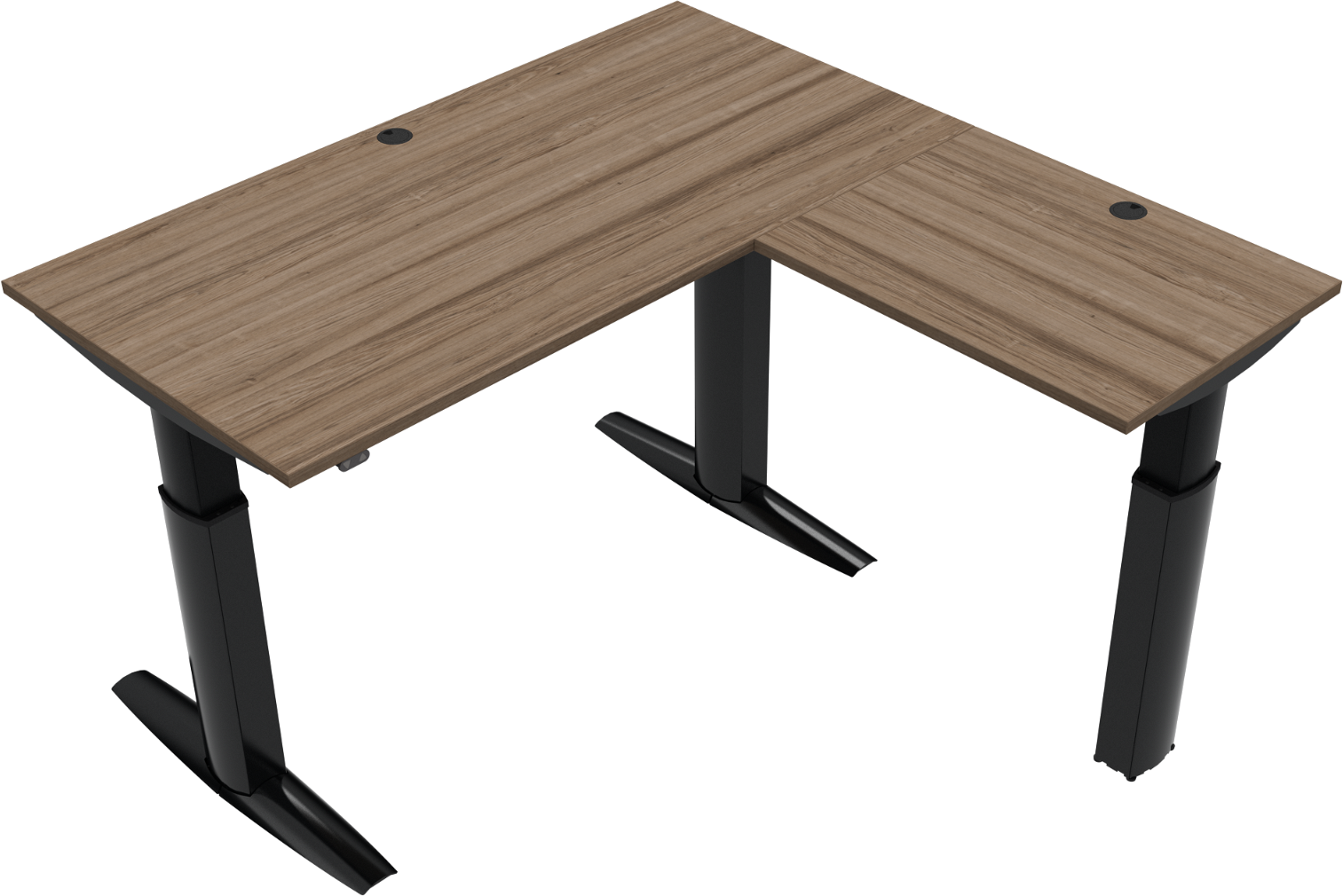 Ergonomisk Hæve-sænkebord i Mørk Valnød – Fantastisk Tilbud!