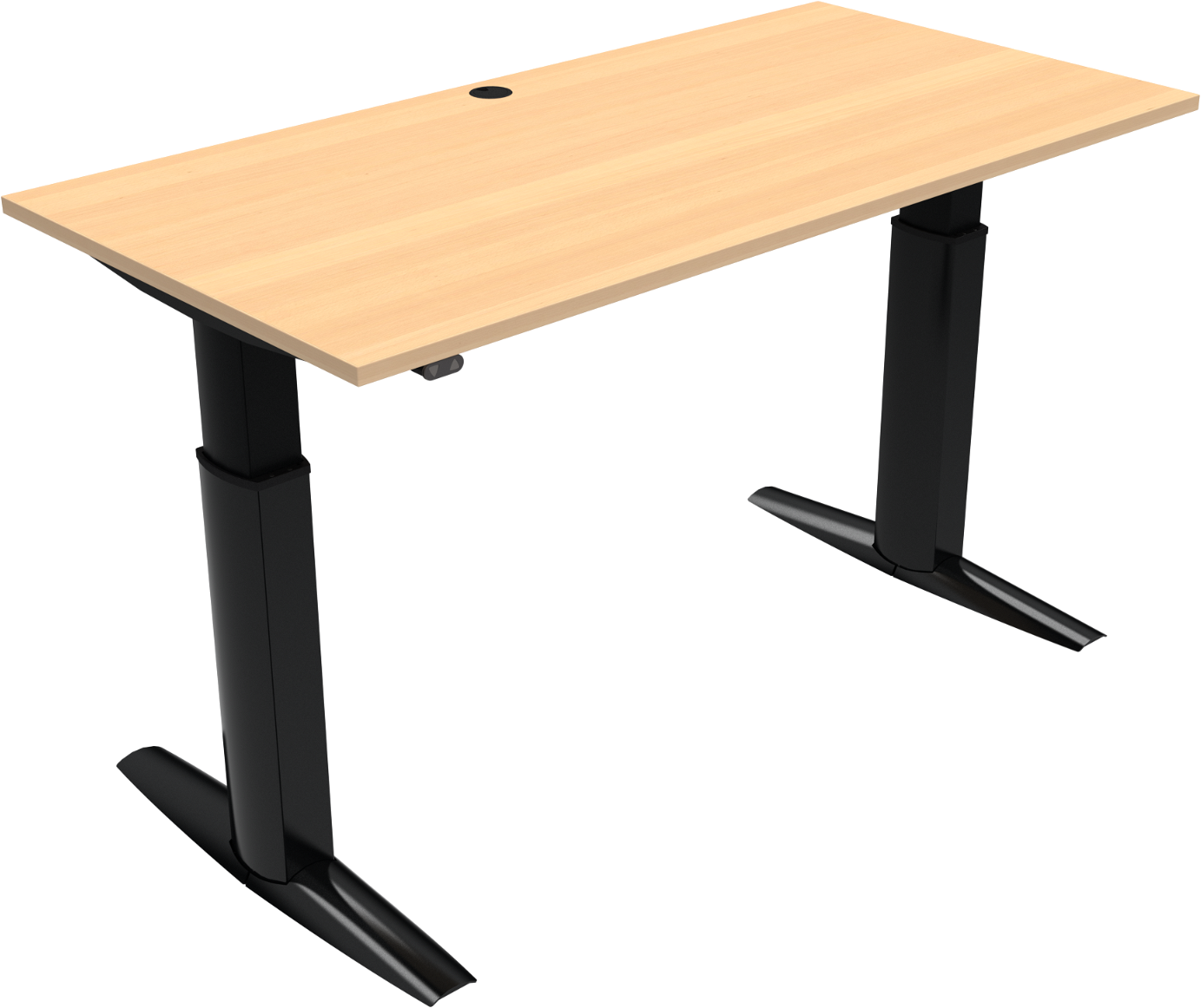 Hæve- og Sænkebord i Bøg – ElevateLine 160x80 cm på tilbud!