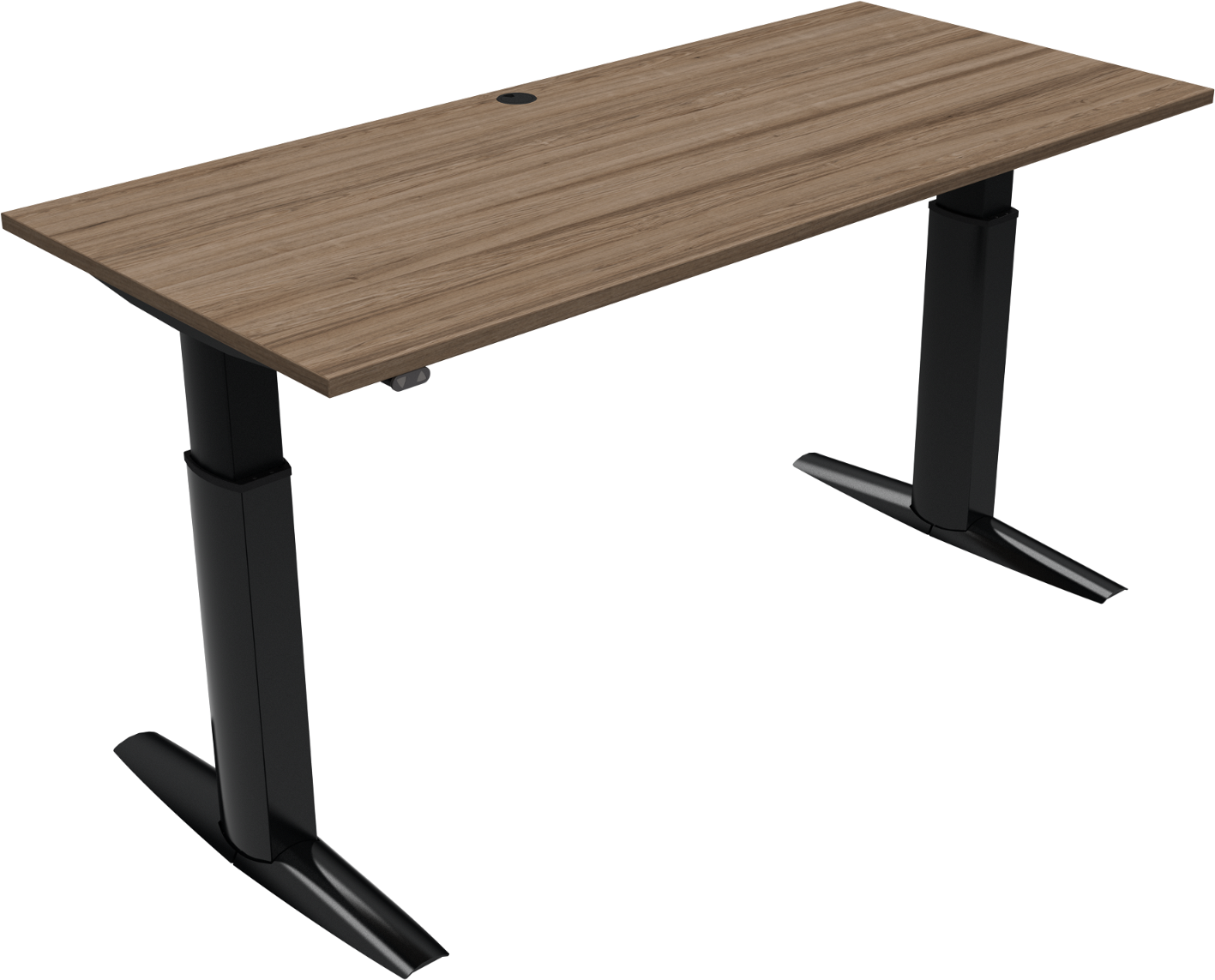 Hæve-/Sænkebord Zennord ElevateLine – Mørk Valnød 180x80 cm
