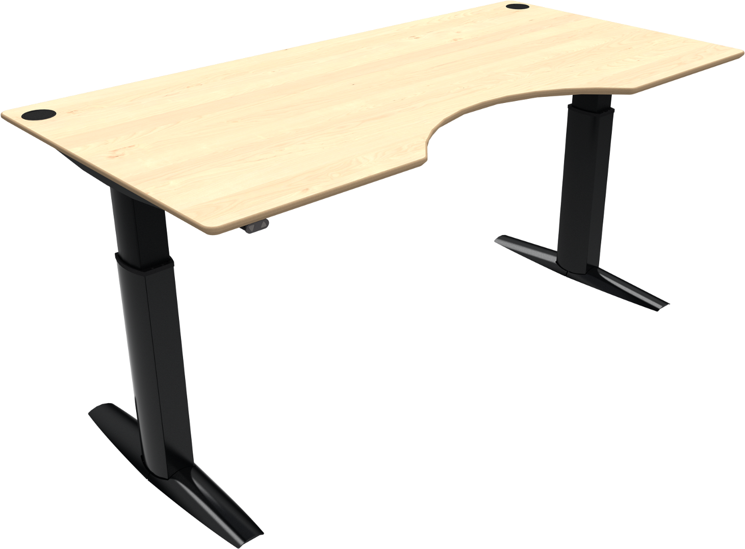Ergonomisk Ahorn Hæve-/Sænkebord – Black Friday Tilbud!