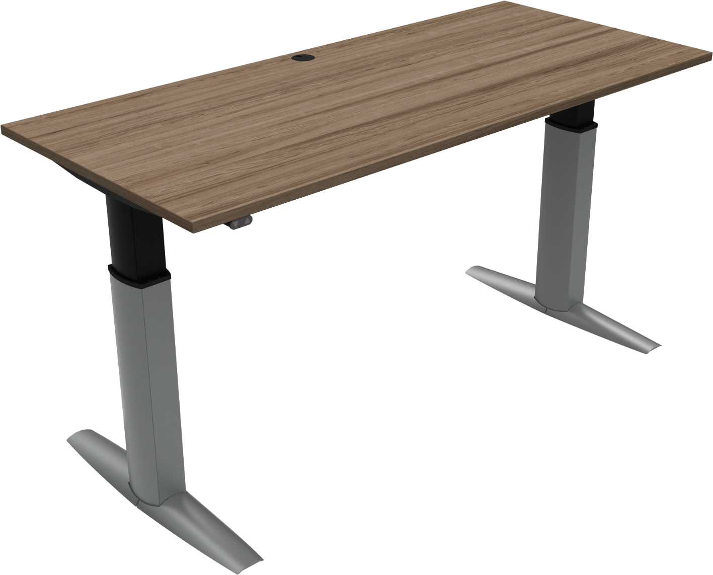 Elegant hæve-/sænkebord Zennord i valnød – 180 x 80 cm