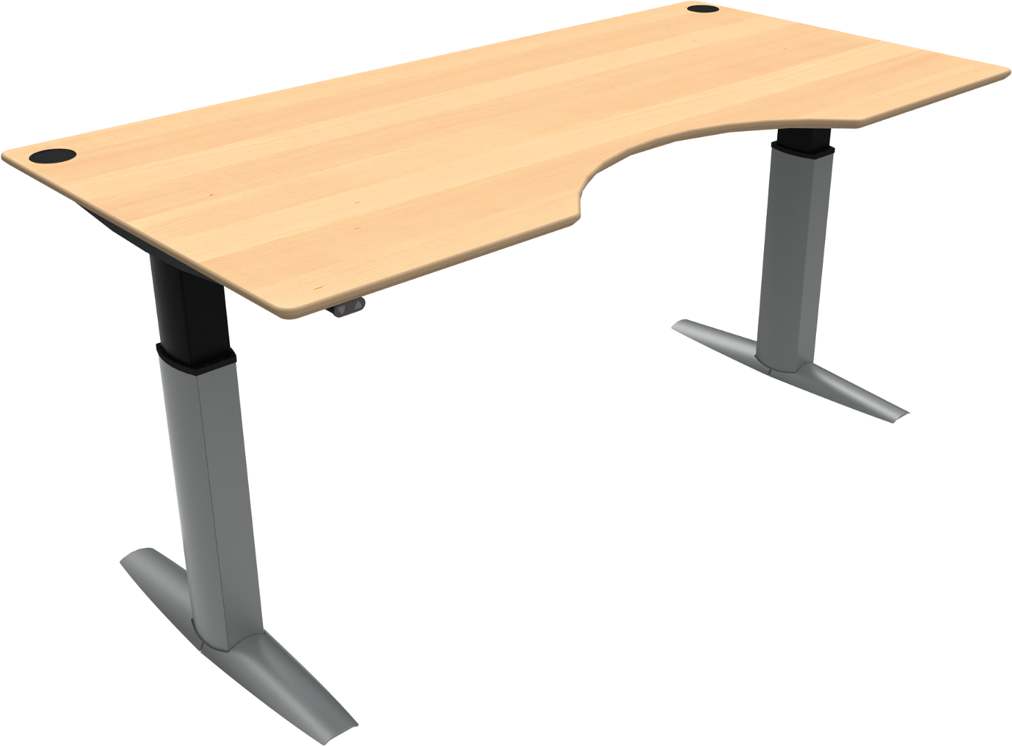 Ergonomisk Hæve-Sænkebord i Bøg – Fantastisk Tilbud!