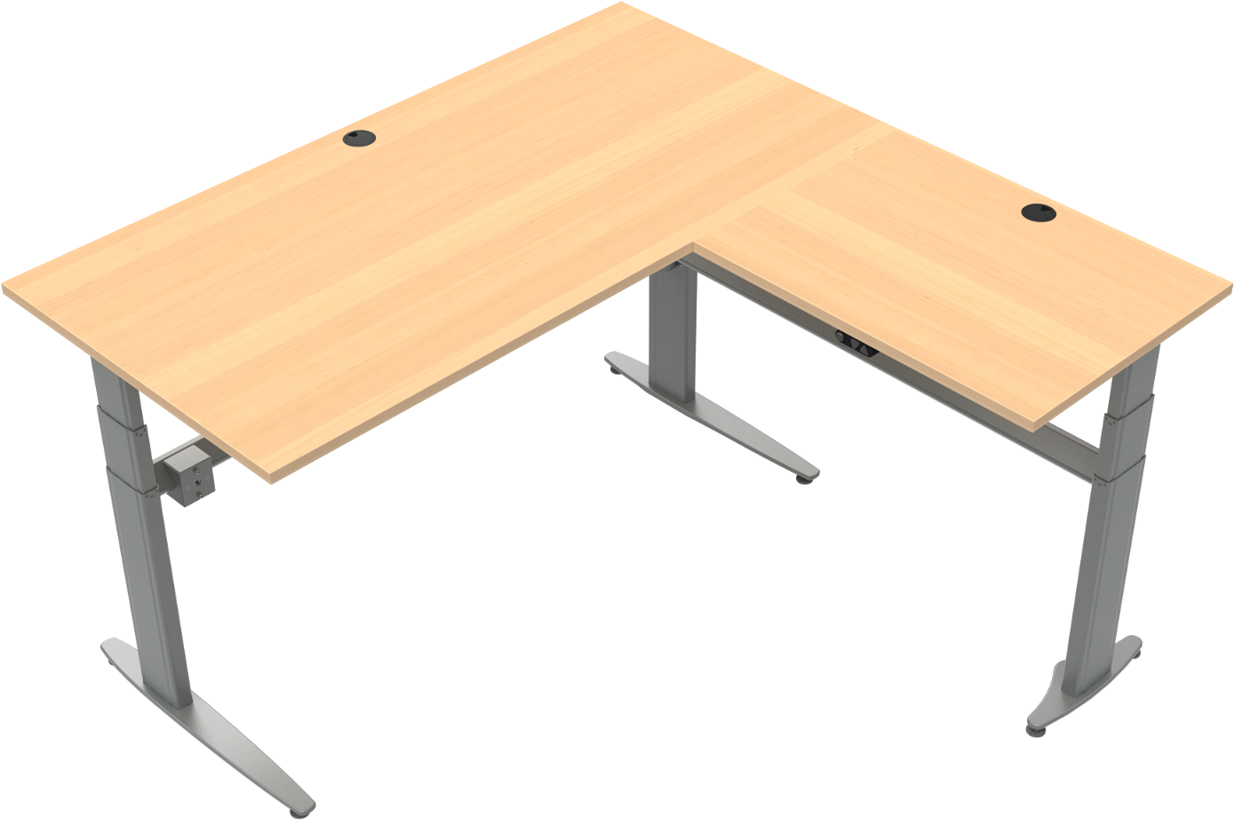 Elegant Hæve-/Sænkebord i Bøgefinish – Stilfuld Løsning!