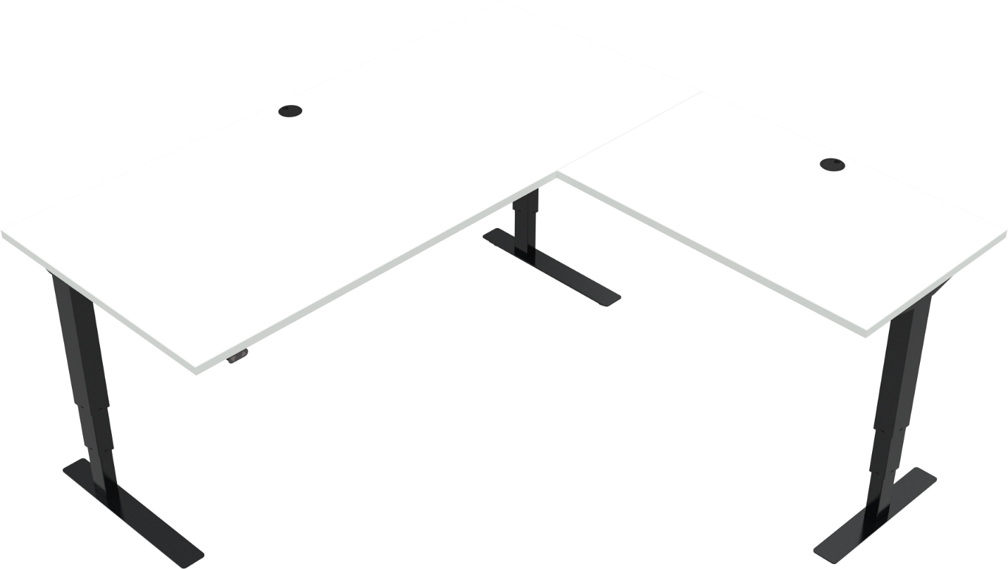 Ergonomisk Hæve-/Sænkebord Zennord 180x180 cm – Komfortabelt Arbejde