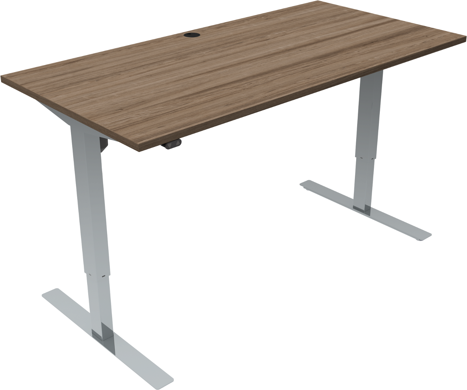 Ergonomisk Hæve- og Sænkebord Zennord Updown - Valnød