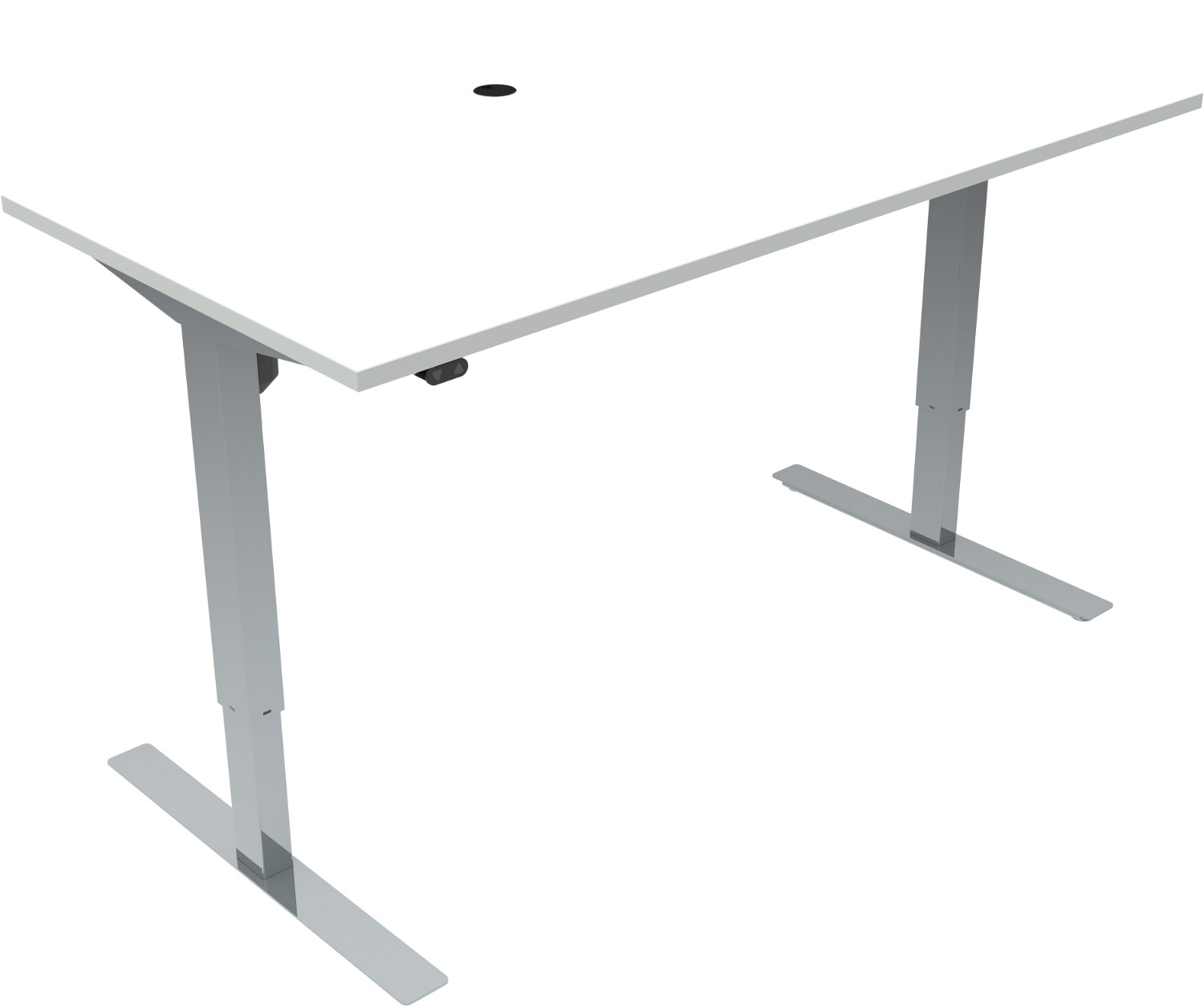Hæve-/Sænkebord Zennord Updown – Elegant Hvid Krom Design