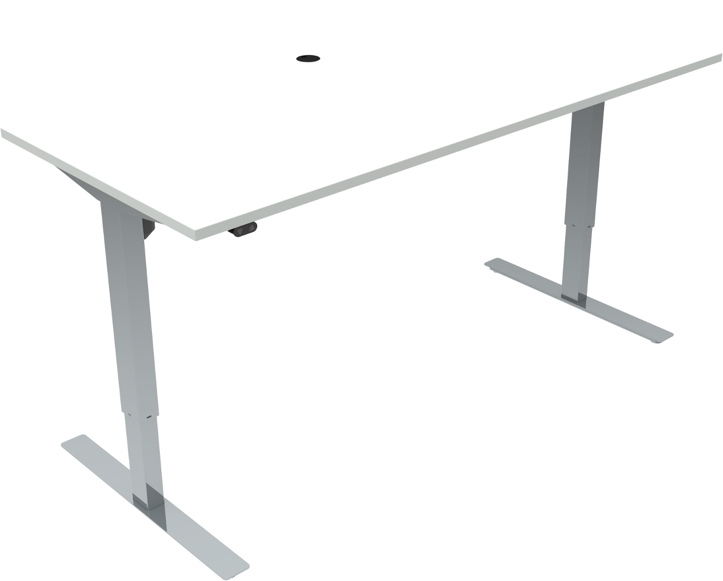 Hæve-Sænkebord Zennord Updown – Hvid Krom Tilbud 180x80 cm