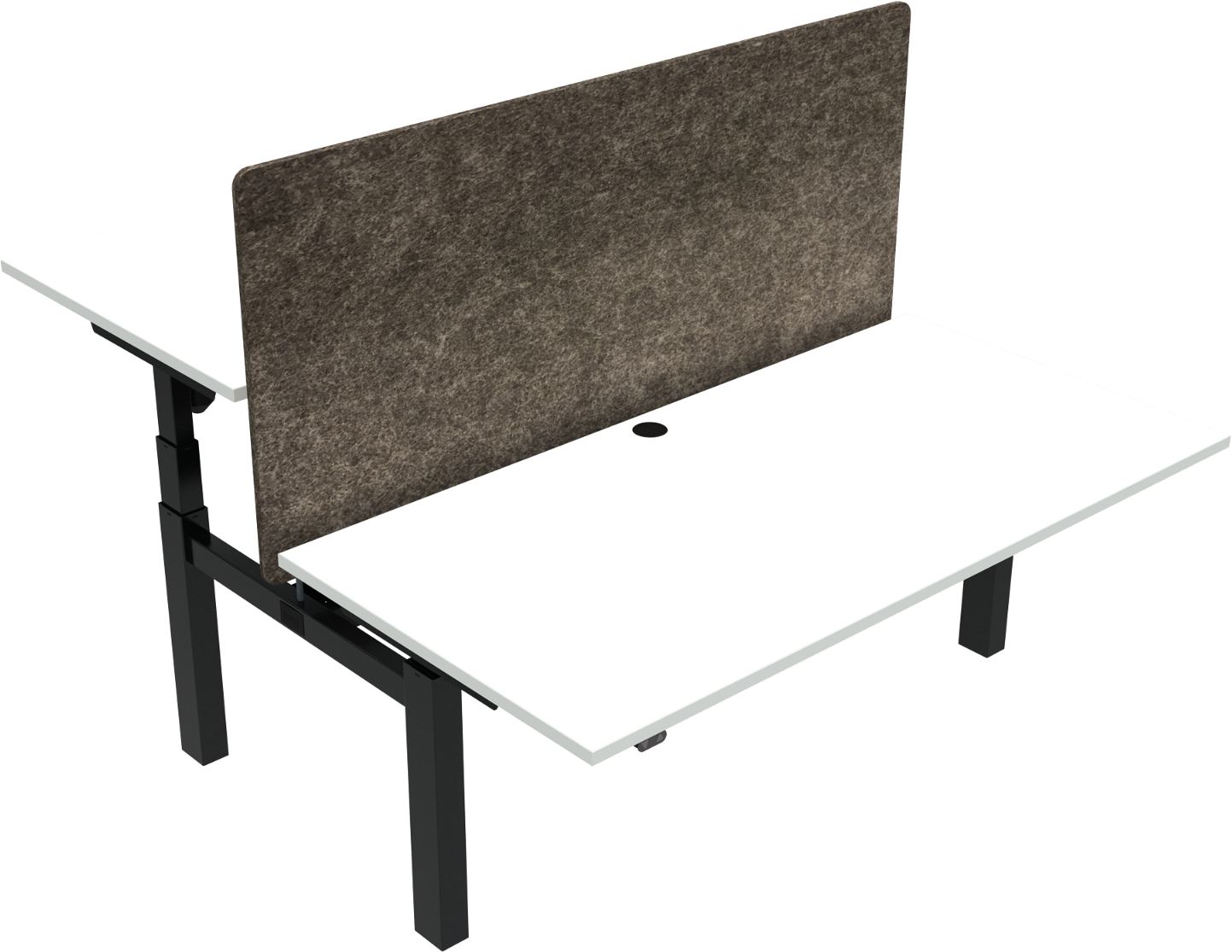 Hæve-Sænkebord Zennord Omnilift – Hvid/Sort, 160x80 cm