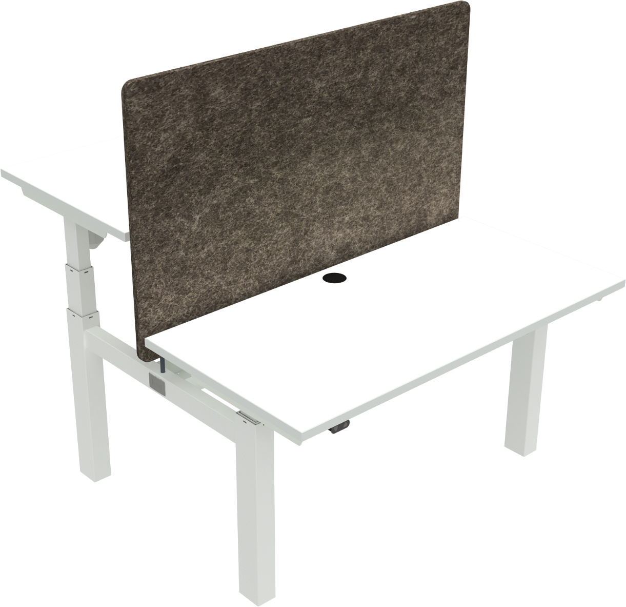 Dobbelt Hæve-/Sænkebord Zennord – Hvid 120x60 cm Tilbud!