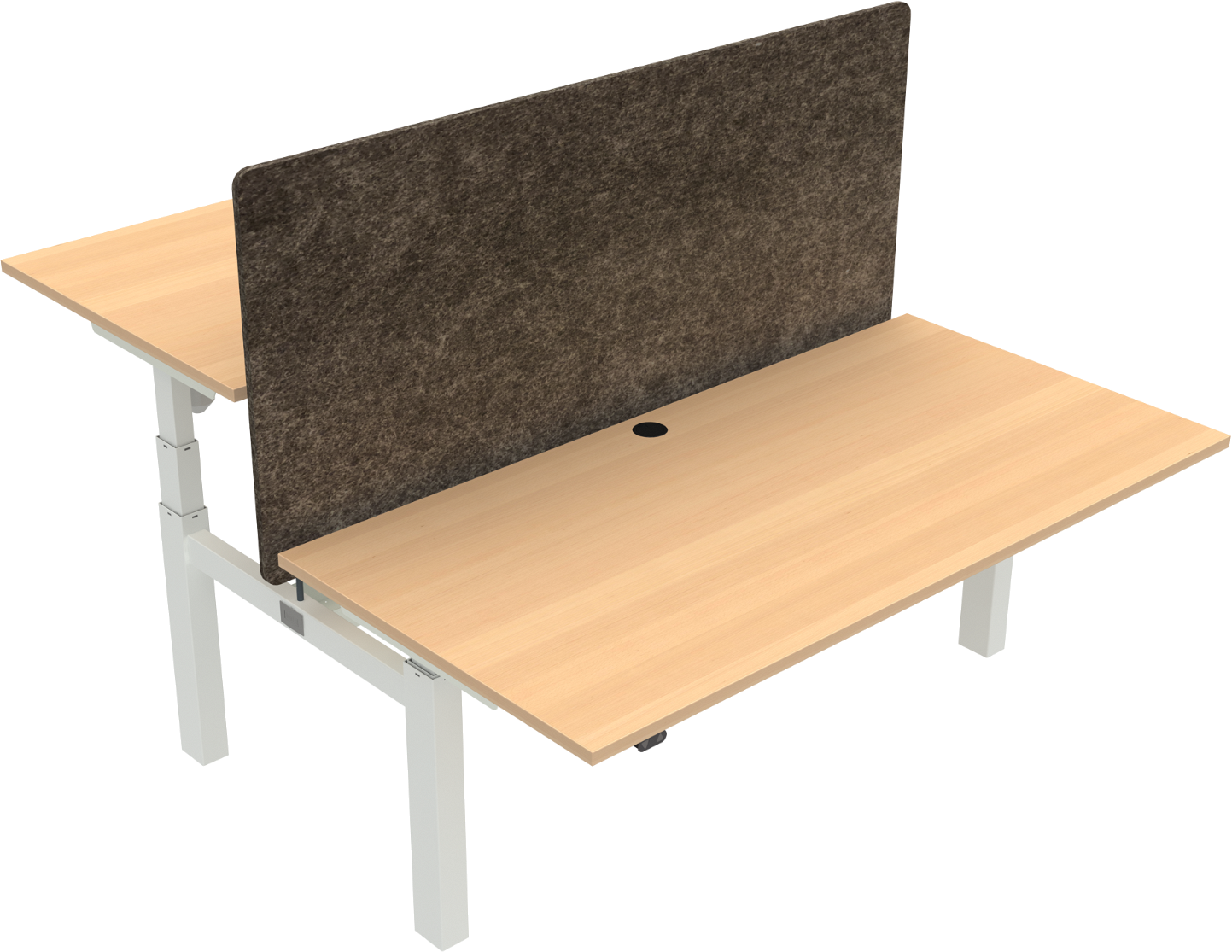 Hæve-/sænkebord Zennord Omnilift – Hvid 160x80 cm tilbud!