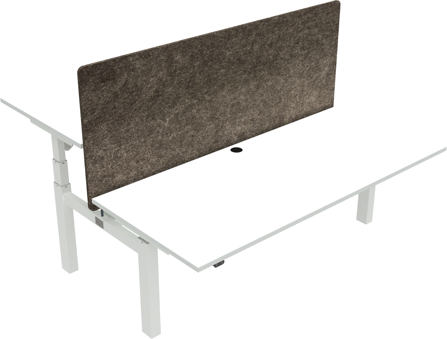 Ergonomisk Hæve-Sænkebord Zennord – Hvid 80x180 cm