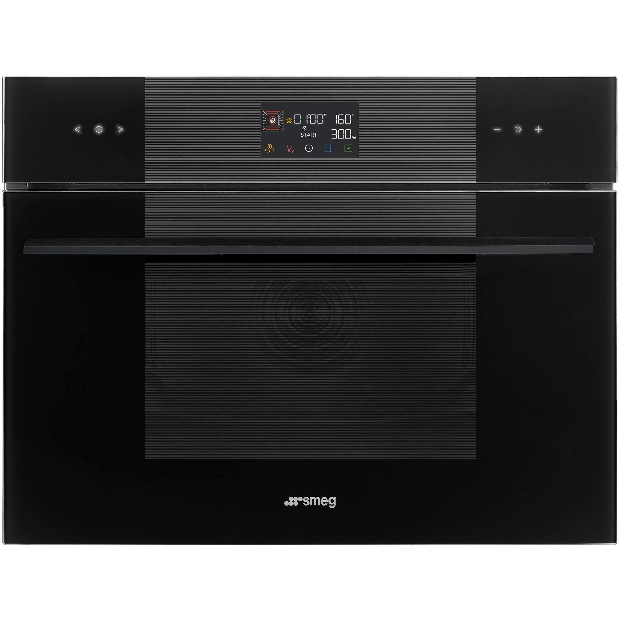 Smeg Indbygningsovn 40L – Elegant Sort Design til Køkkenet