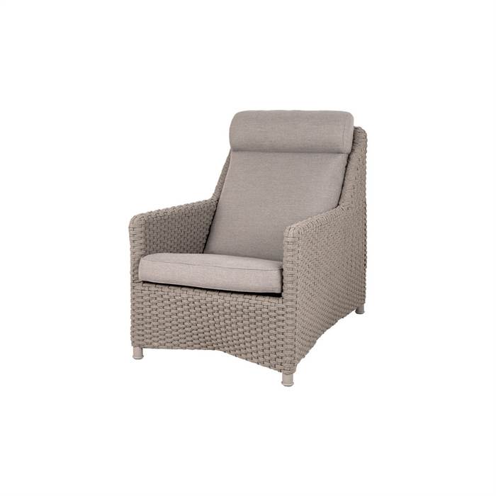 Cane-line Diamond Havestol med Høj Ryg – Elegant Taupe Hynder