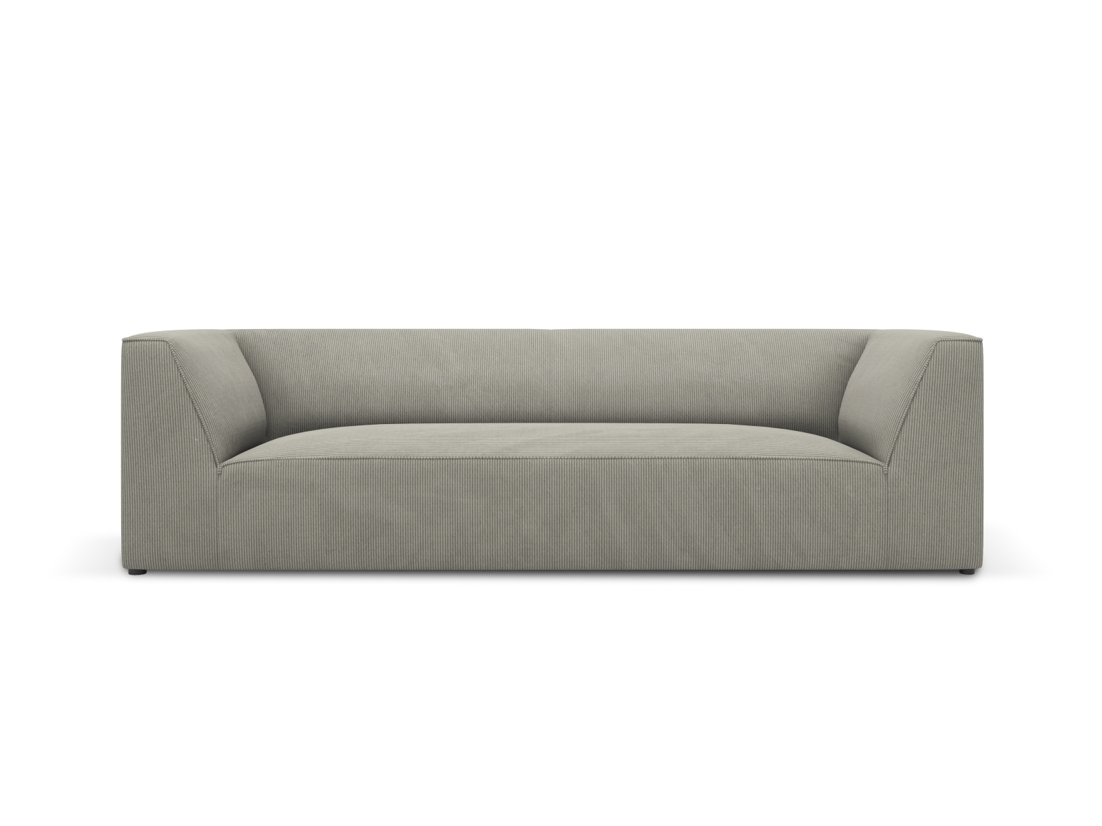 Micadoni Ruby Sofa    Sæder Grå Corduroy Fløjl   Sort Plast