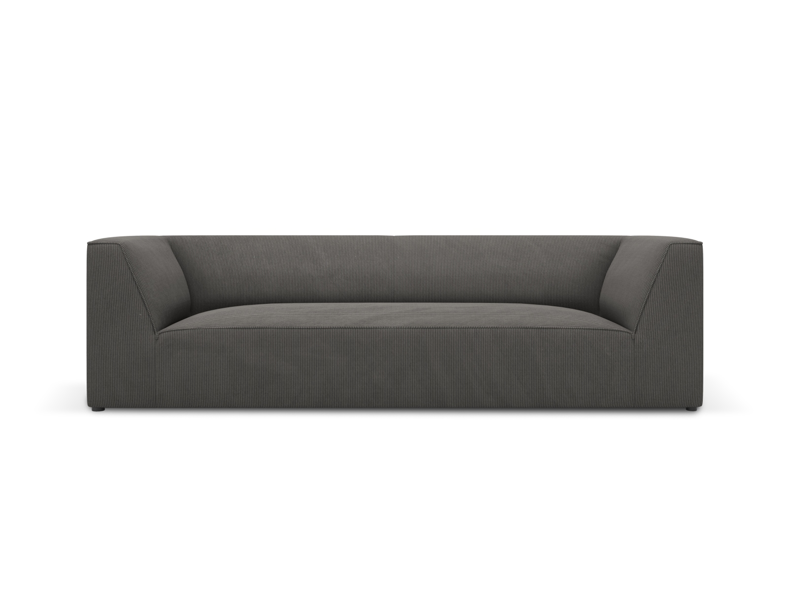 Micadoni Ruby Sofa    Sæder Grå Corduroy Fløjl   Sort Plast