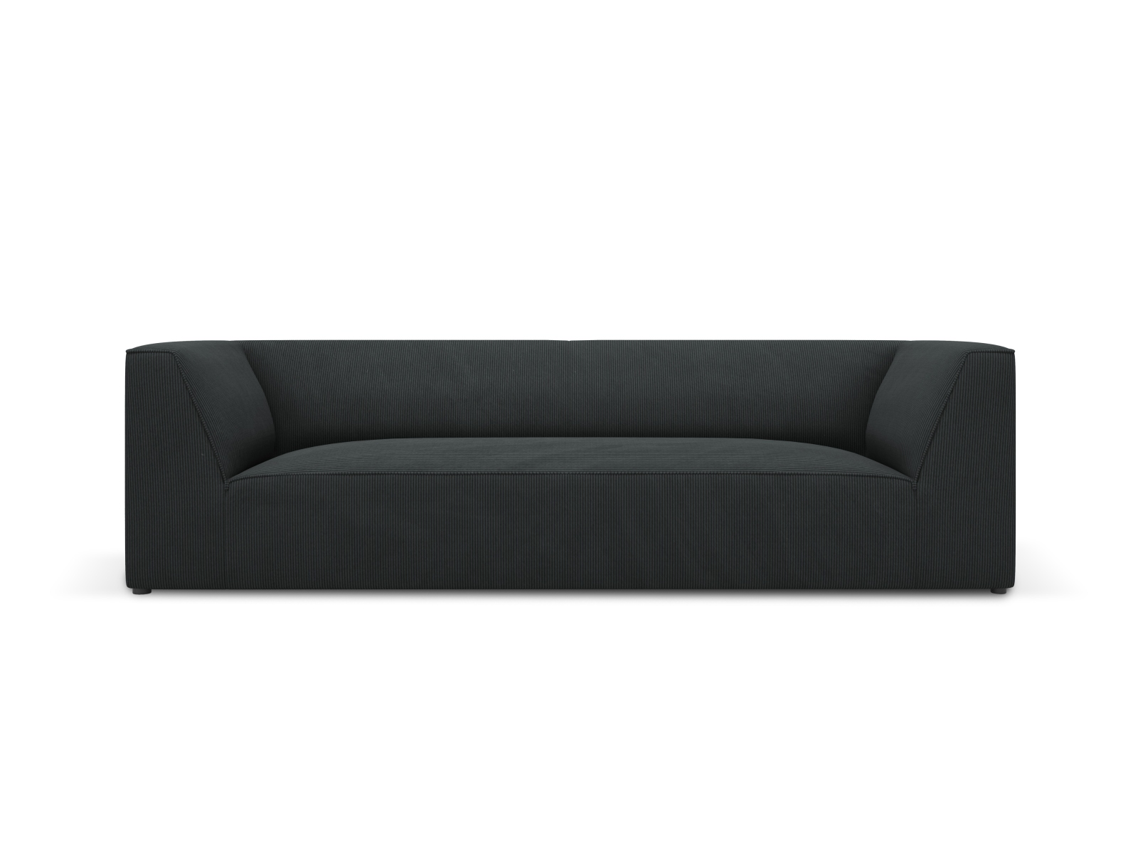 Micadoni Ruby Sofa    Sæder Sort Corduroy Fløjl   Sort Plast