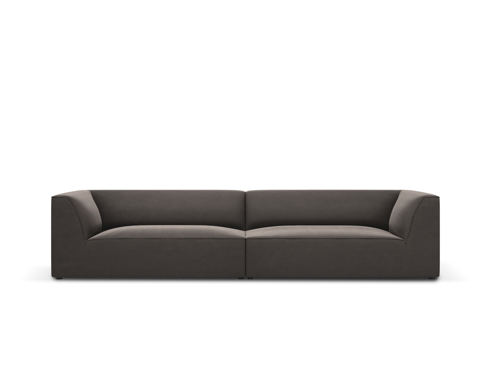 Micadoni Ruby Sofa - Antracitgrå Fløjl & Sort Plast