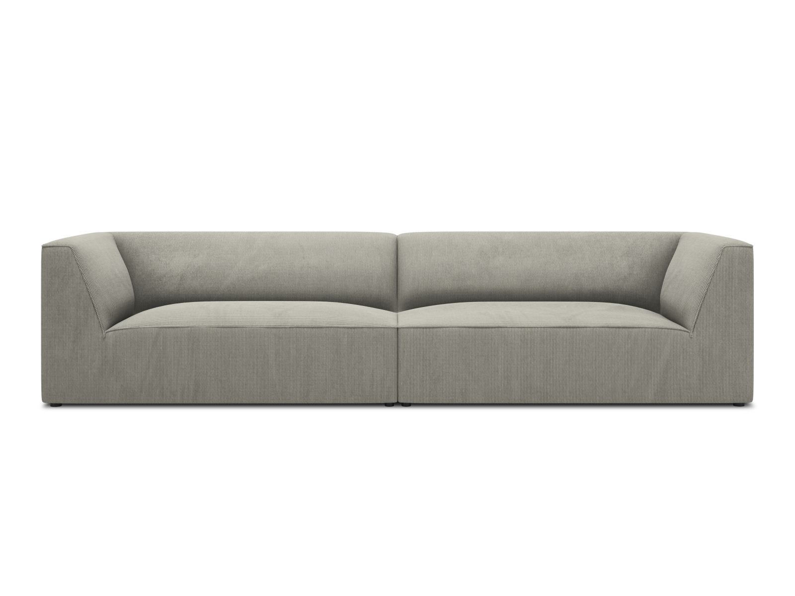 Micadoni Ruby Sofa - Grå Corduroy med Sort Plastben på tilbud!