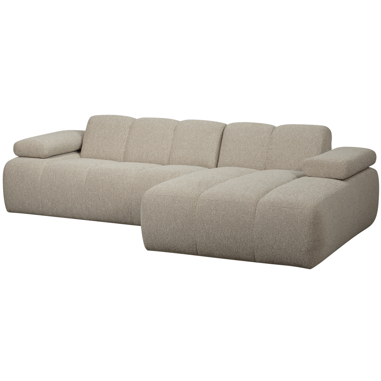 Woood Mojo Sofa     Højre Chaiselong Beige Melange Bouclé Stof