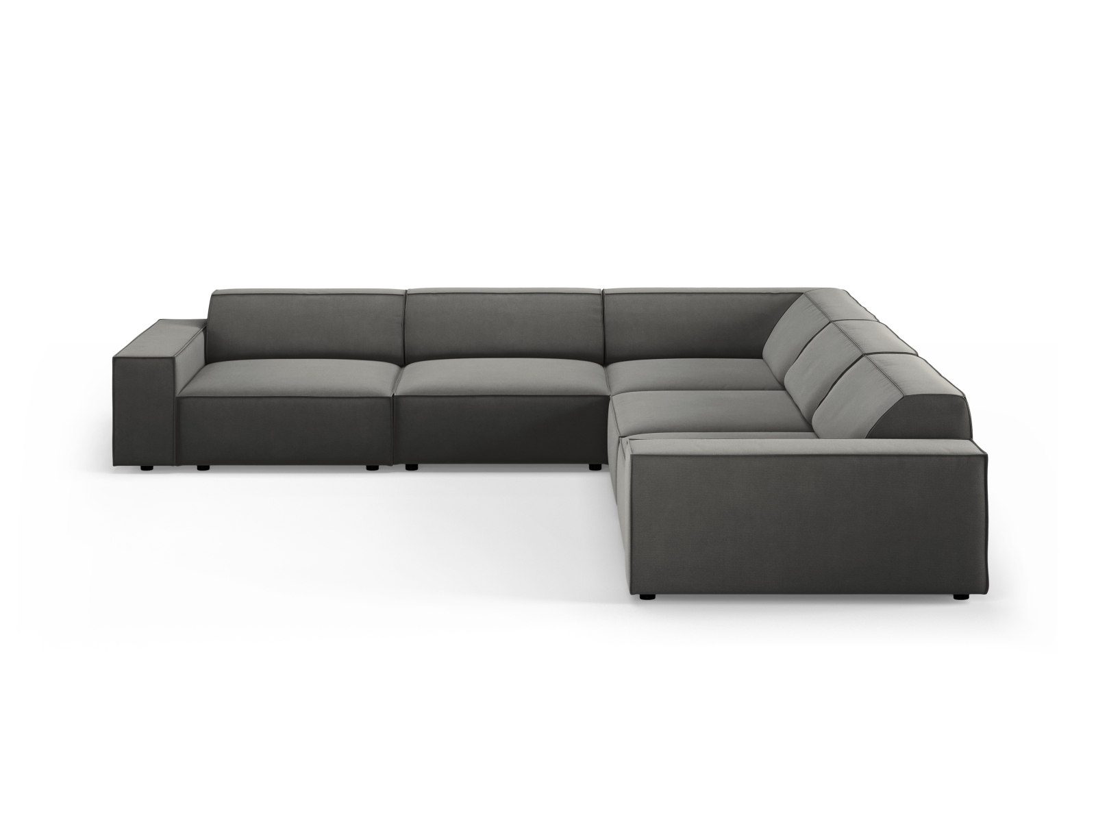 Micadoni Jodie Hjørnesofa i Lysegrå Fløjl – Fantastisk Tilbud!