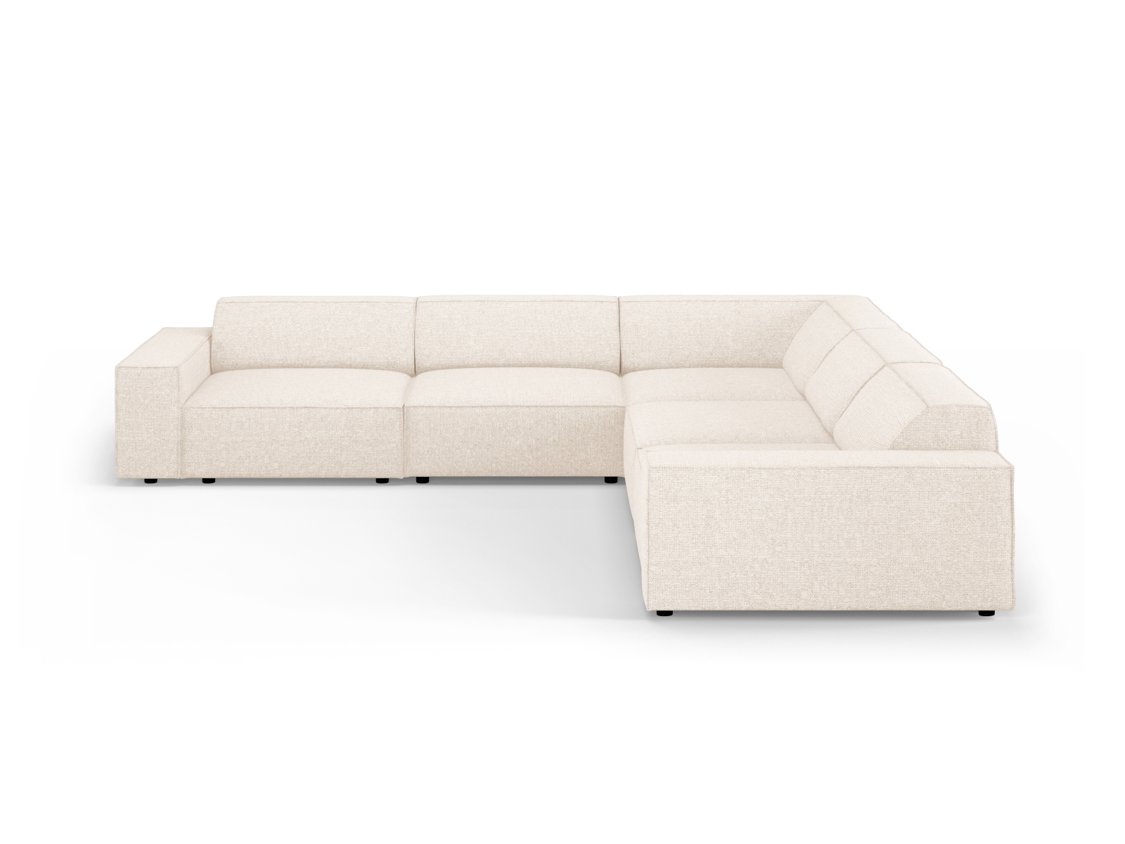 Micadoni Jodie Symmetrisk Hjørnesofa i Beige Bouclé