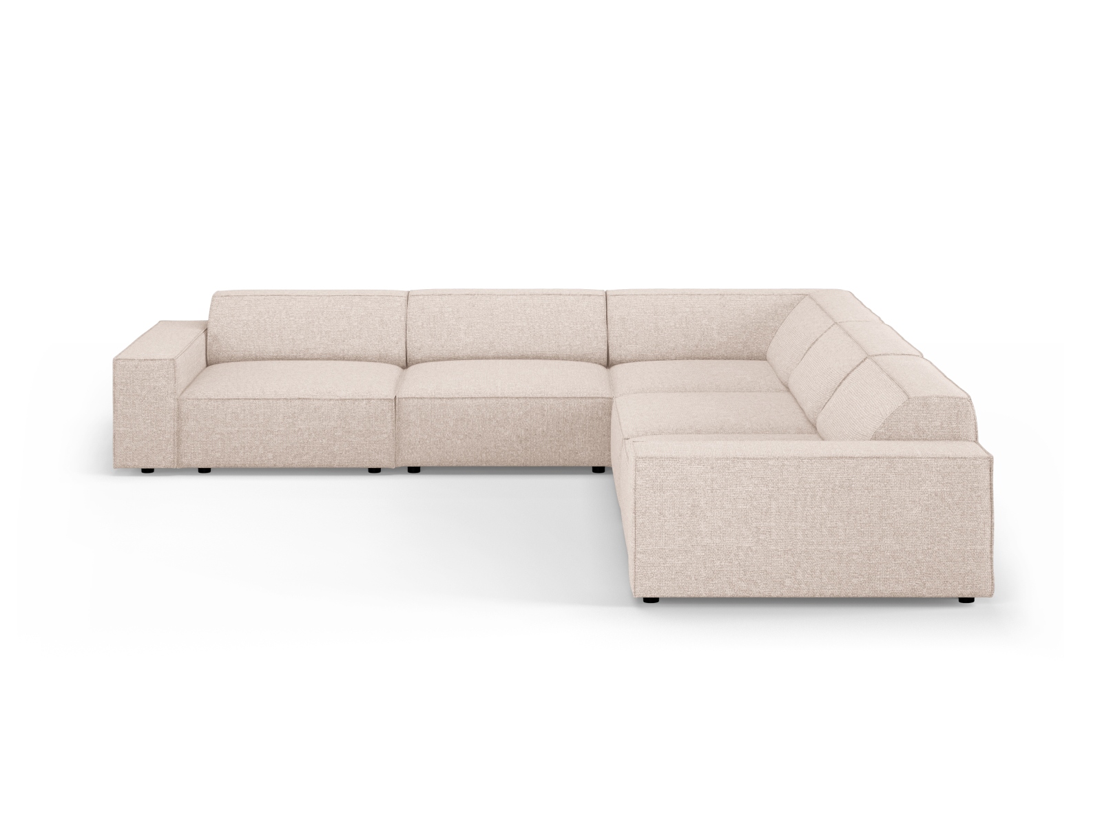 Micadoni Jodie Hjørnesofa i Beige Bouclé - Elegant Design
