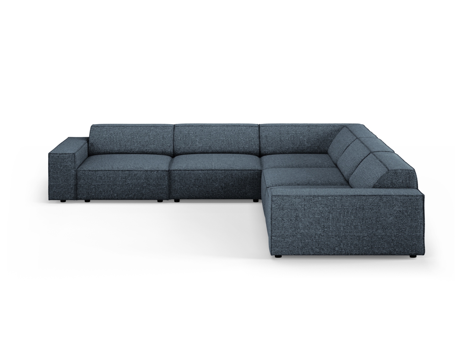 Micadoni Jodie Symmetrisk Hjørnesofa – Blå Bouclé Tilbud!