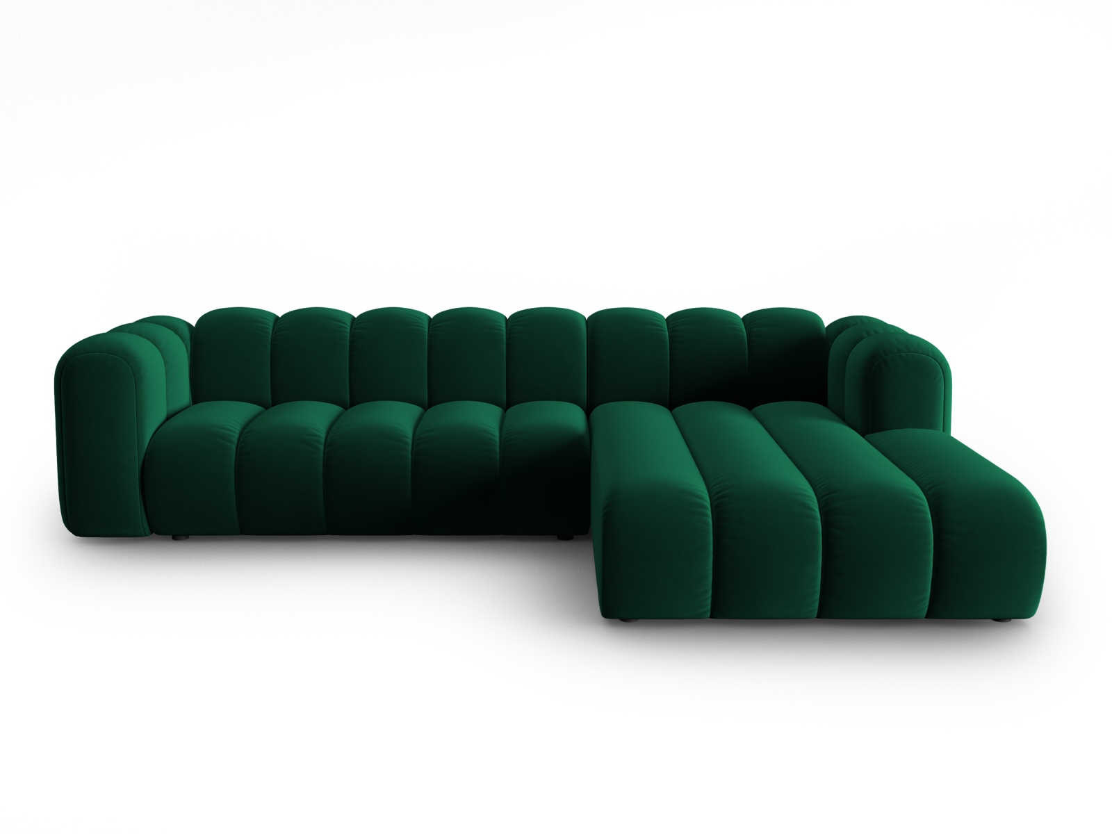 Micadoni Lupin Modular Hjørnesofa - Flaske Grøn Fløjl