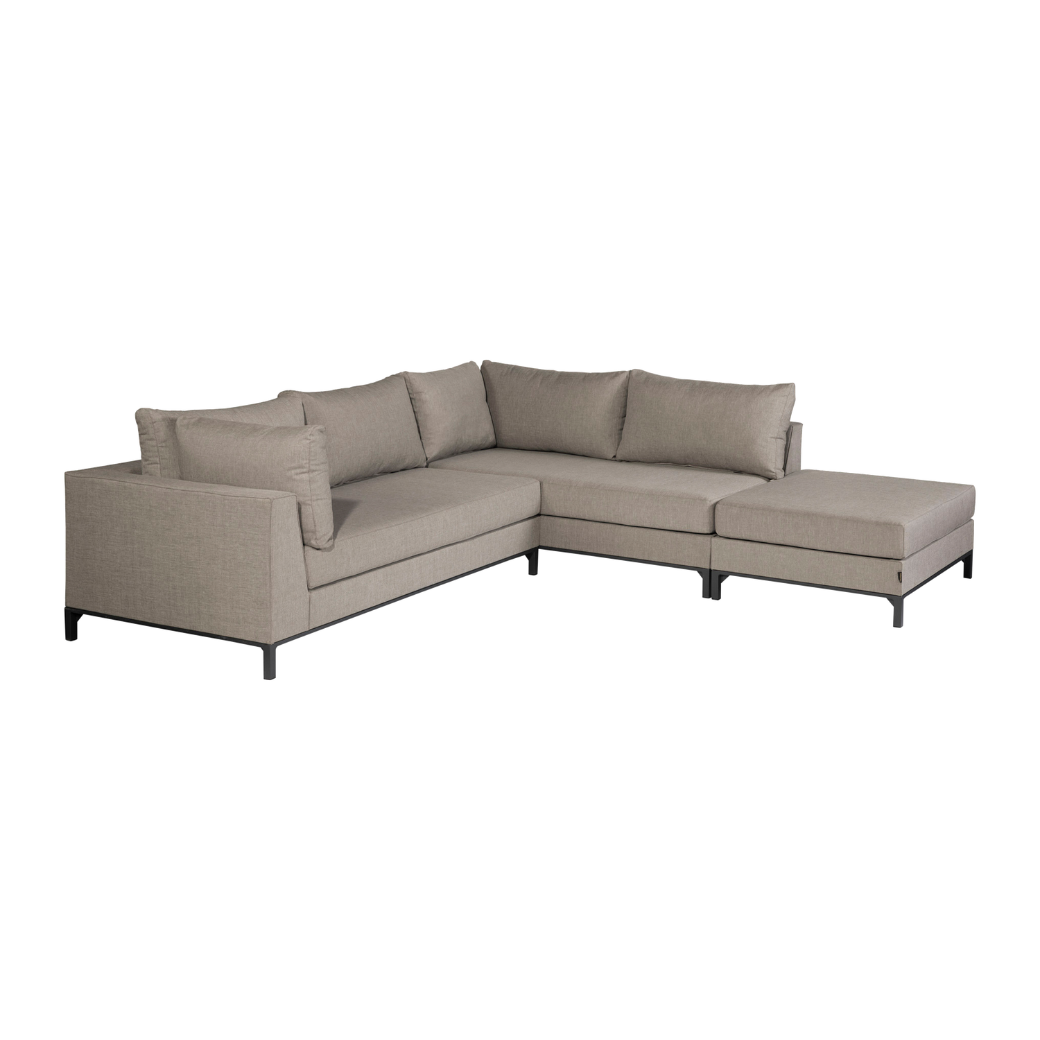Woood Sicilie Udendørs Loungehjørnesofa  Højre Taupe Olefin   Aluminium