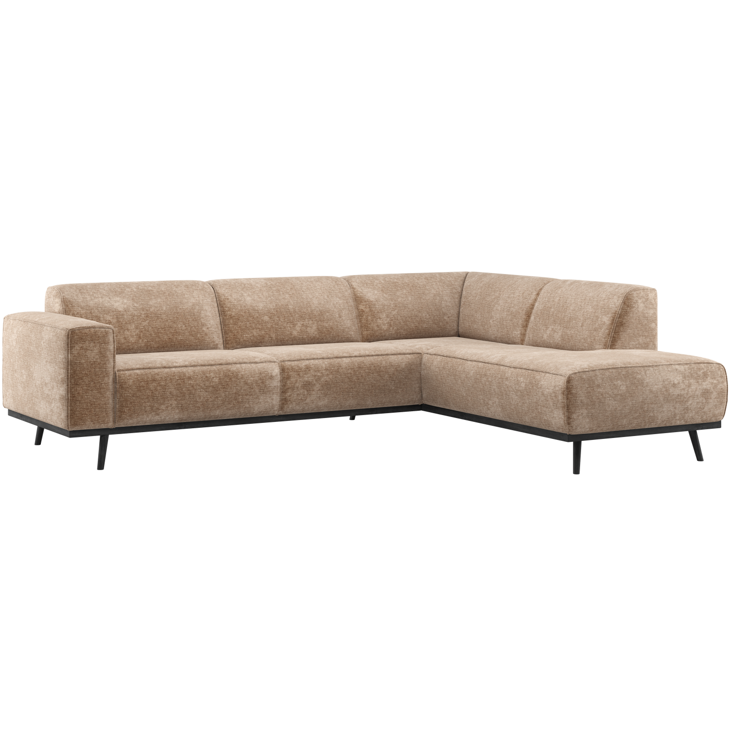 Woood Hjørnesofa Højre Chenille Velour Taupe