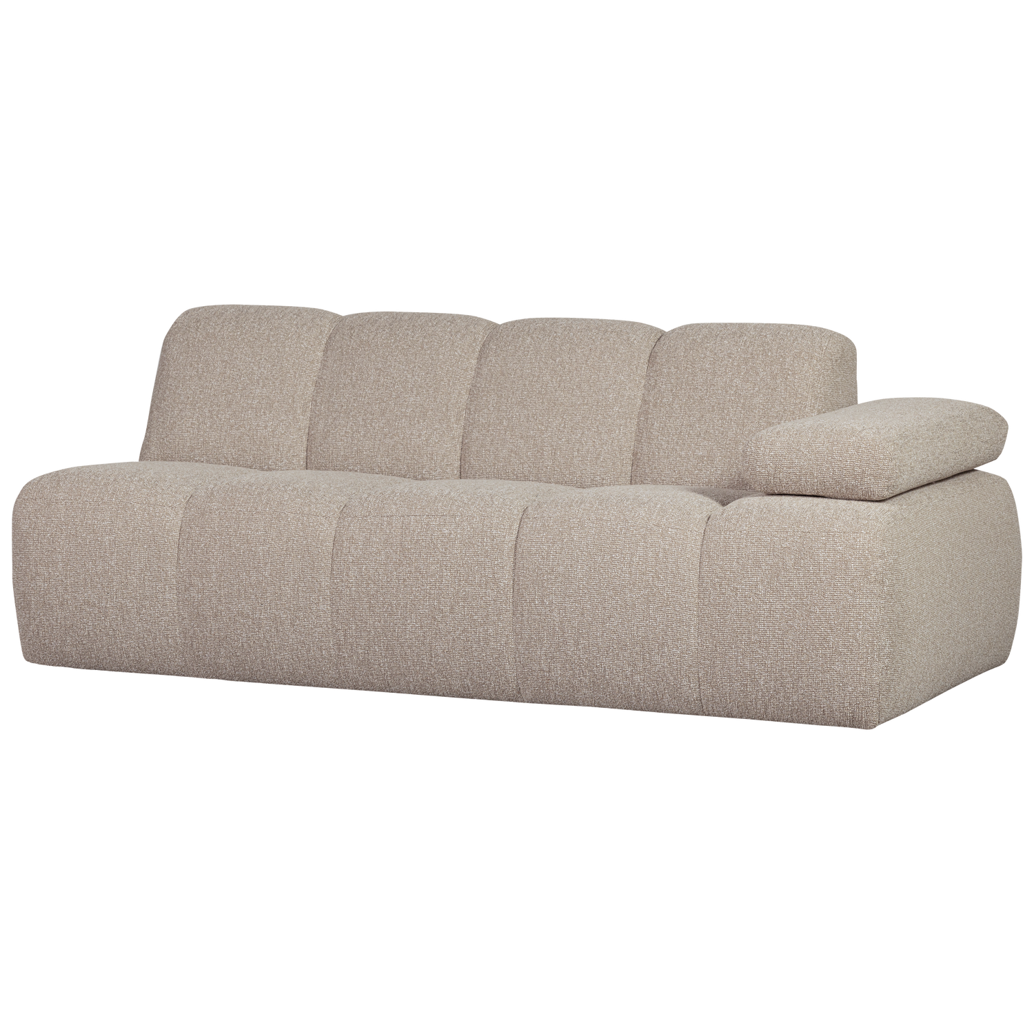 Woood Mojo   Pers  Element Sofa  Højre     Armlæn Beige Melange Bouclé Stof