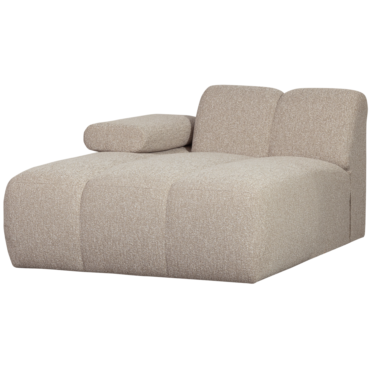 Woood Mojo Chaiselong Element Sofa  Venstre     Armlæn Beige Melange Bouclé Stof