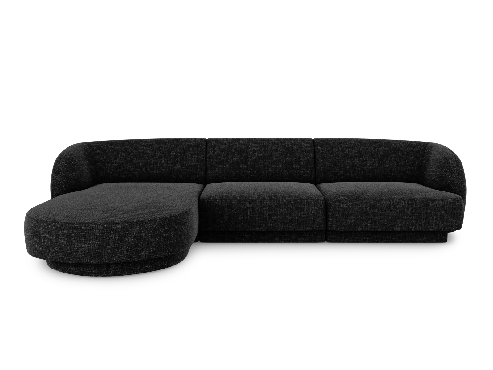 Micadoni Miley Venstrevendt Hjørnesofa i Sort Chenille