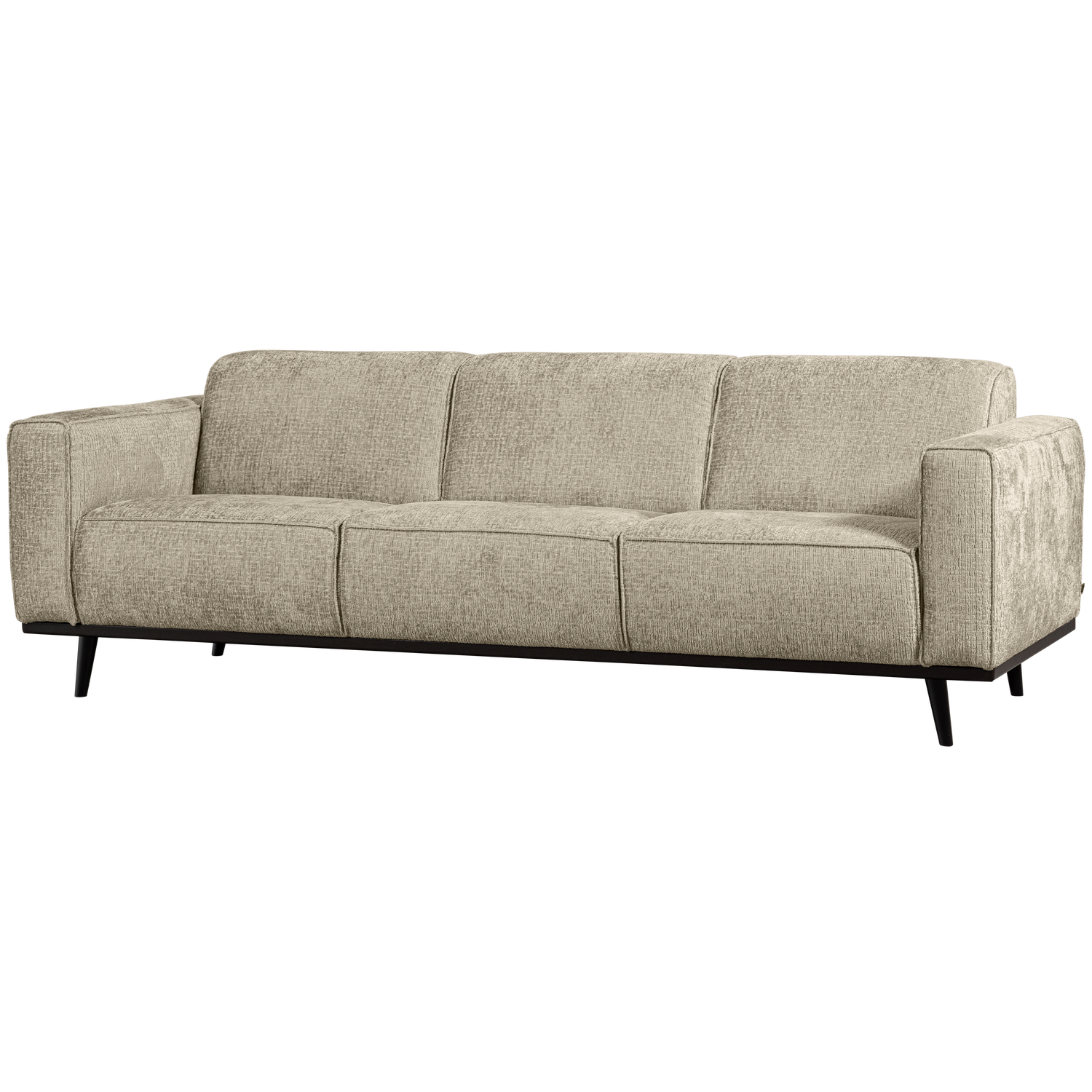 Woood Statement   Pers  Sofa Gul Strukturfløjl Stof   Birketræ  230cm