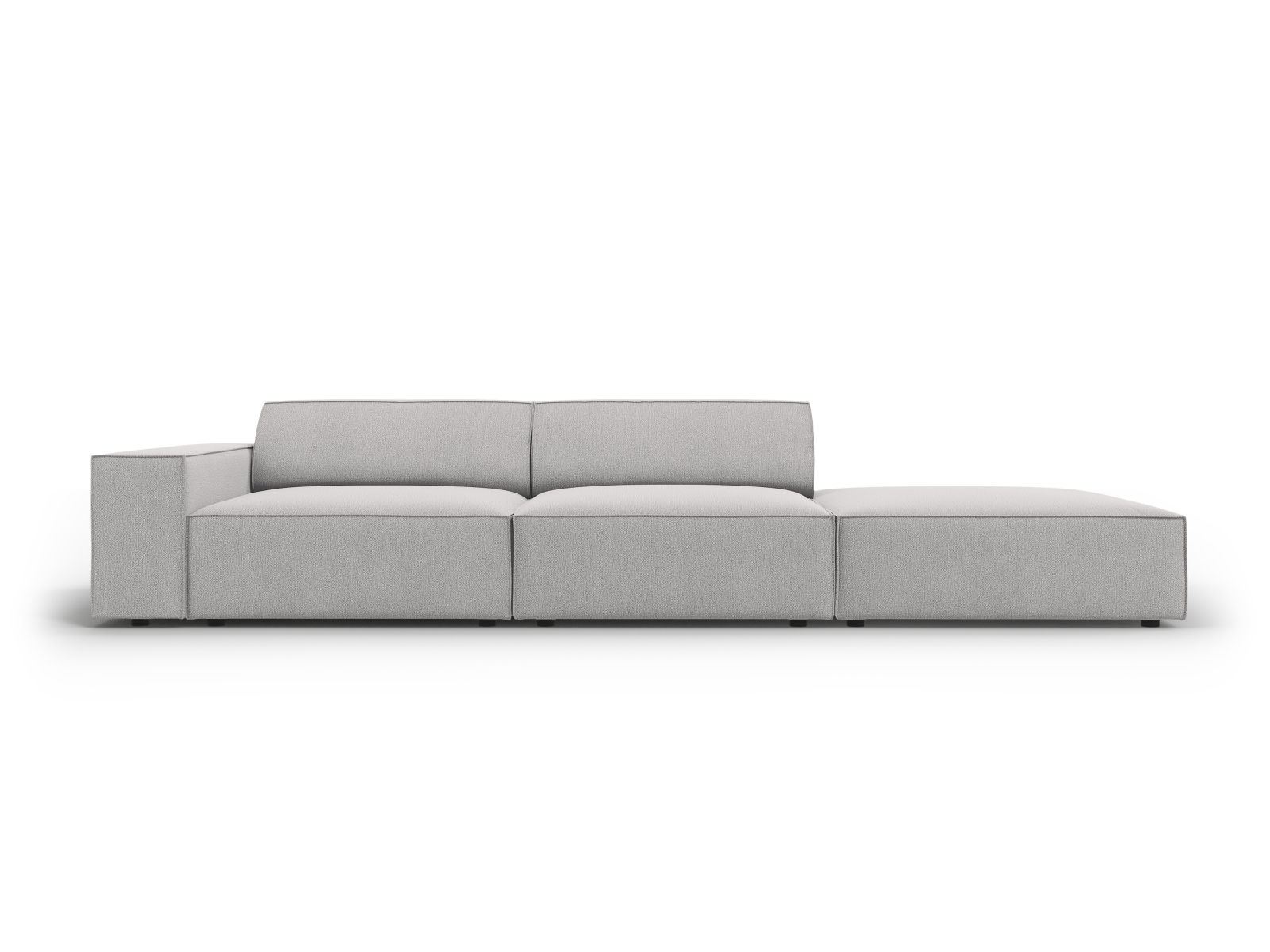 Micadoni Jodie Sofa - Højre Sektion i Grå Stof og Plast