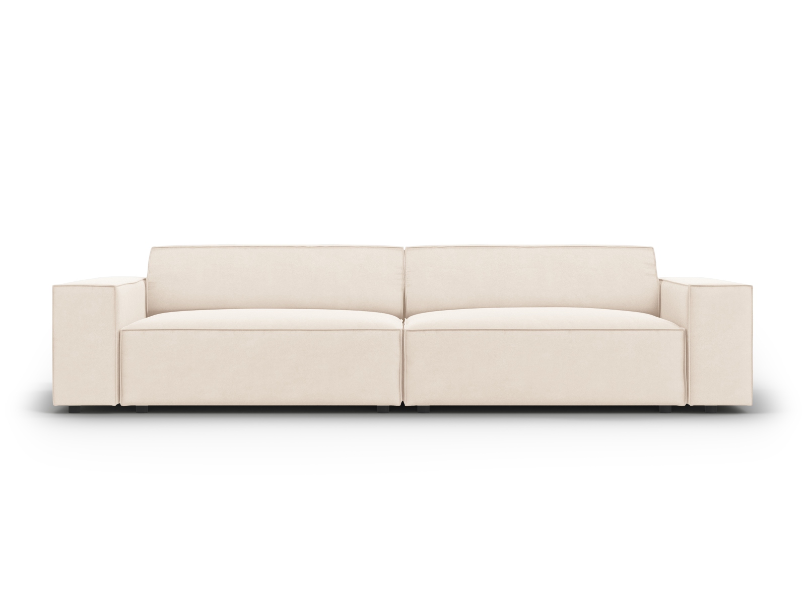 Micadoni Jodie Sofa    Sæder Beige Fløjl   Sort Plast