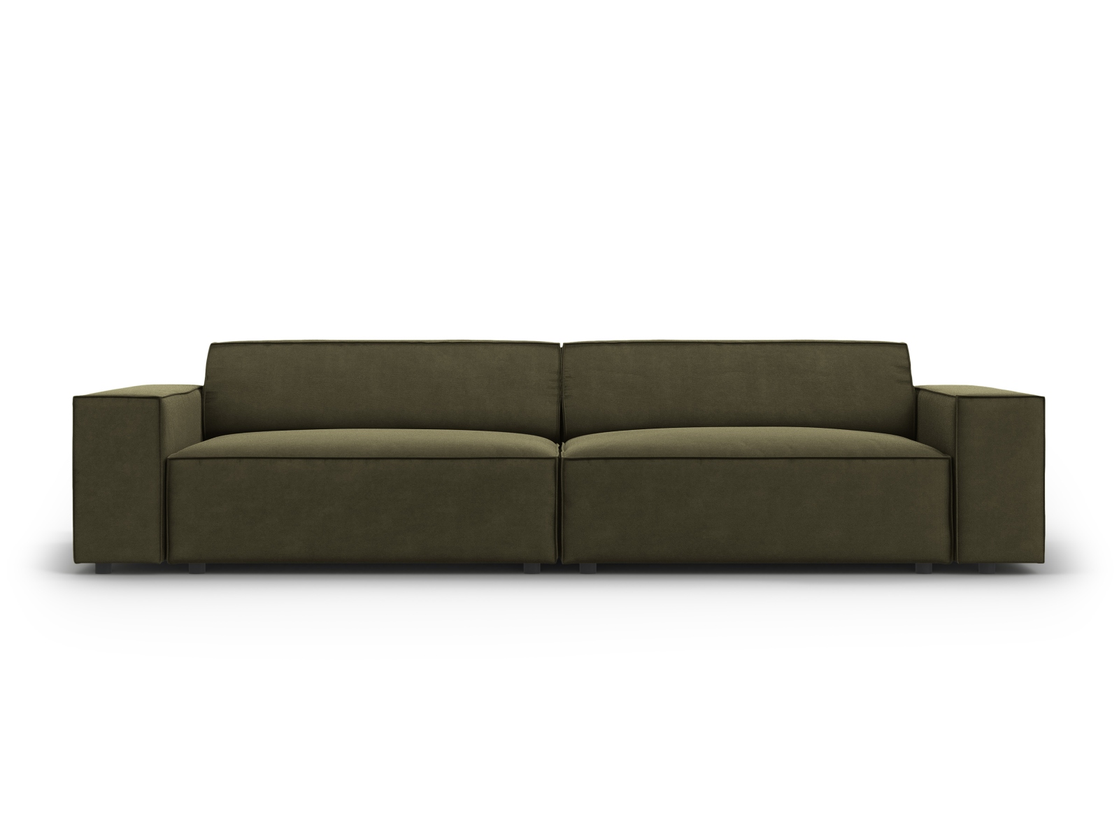 Micadoni Jodie Sofa    Sæder Grøn Fløjl   Sort Plast
