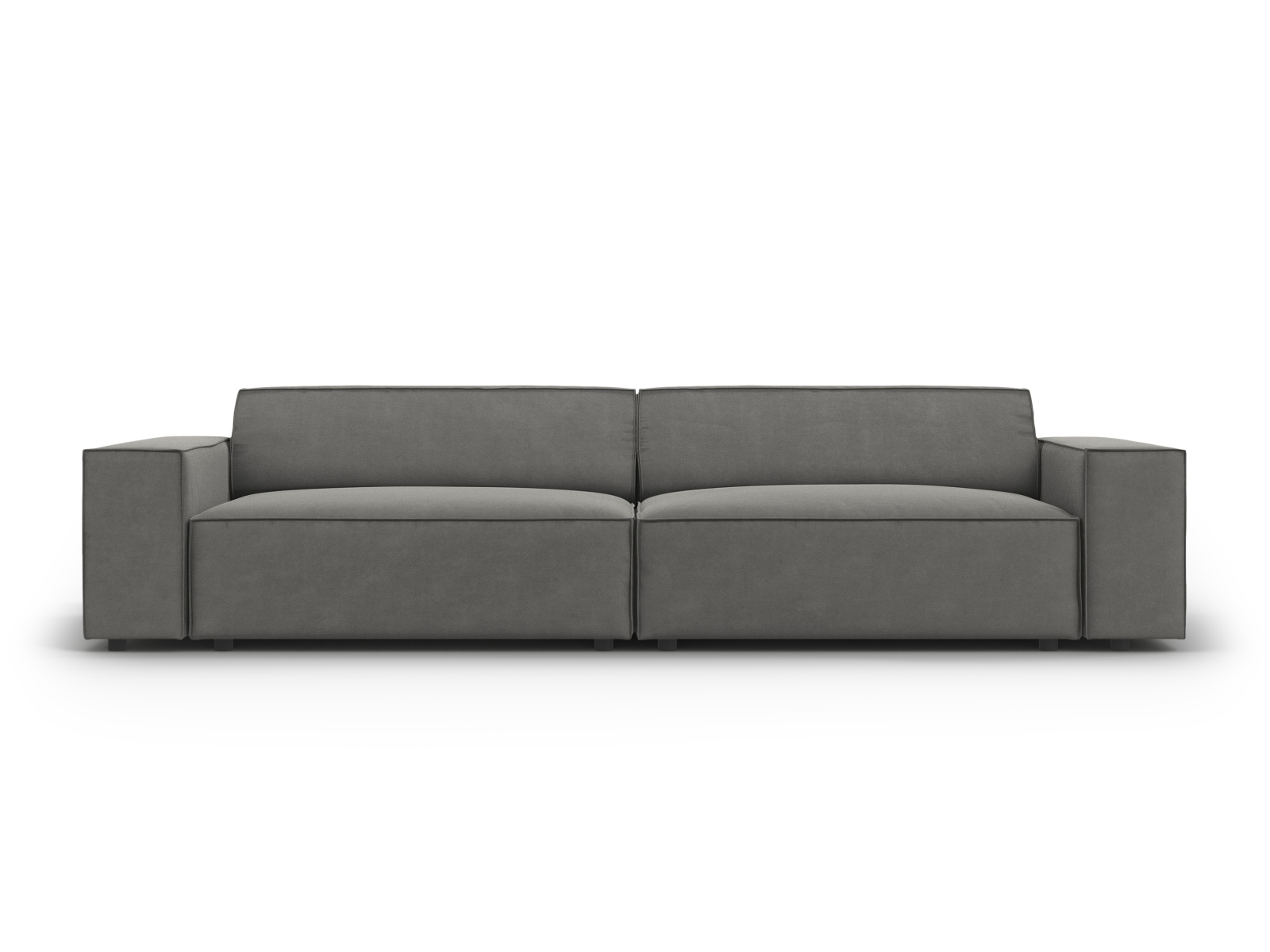 Micadoni Jodie Sofa    Sæder Grå Fløjl   Sort Plast