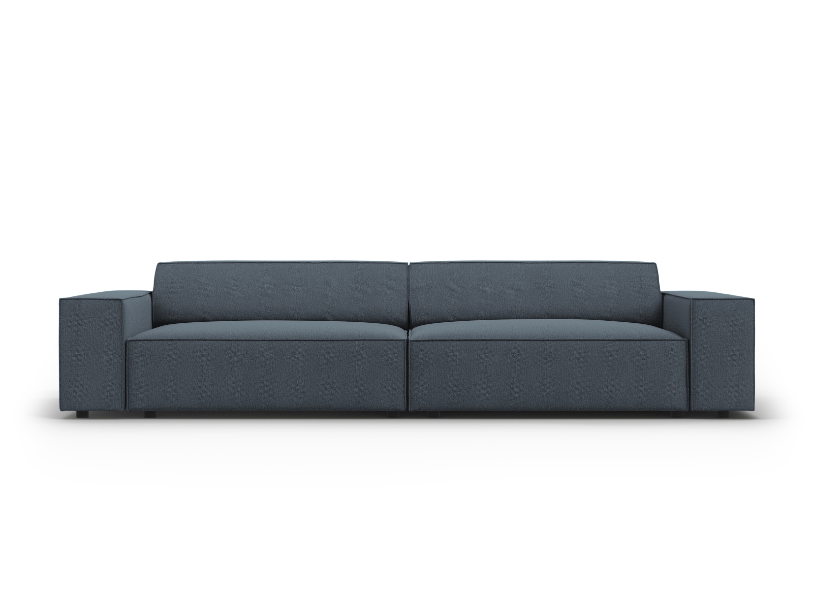 Micadoni Jodie Sofa - Blå Stof og Sorte Ben på tilbud