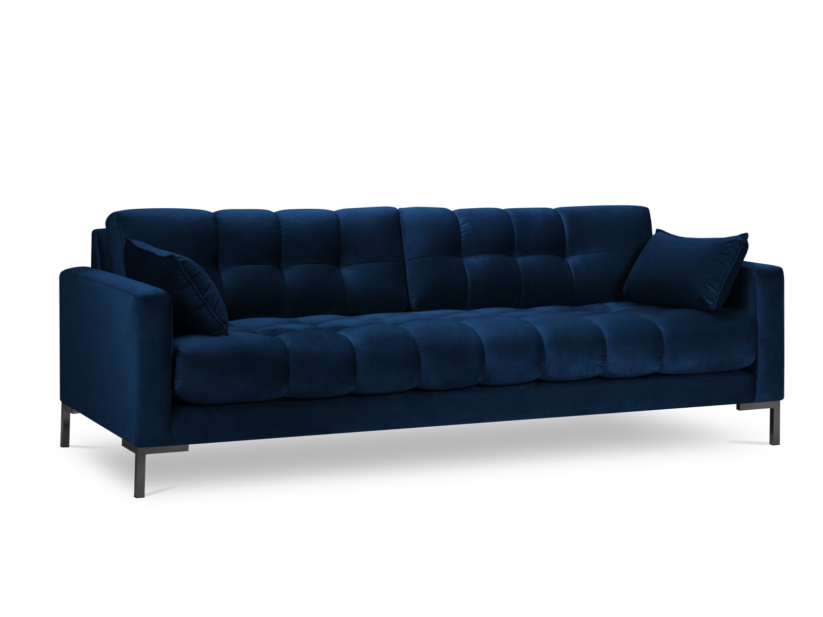 Micadoni Mamaia Sofa    Sæder Blå Fløjl   Sort Metal