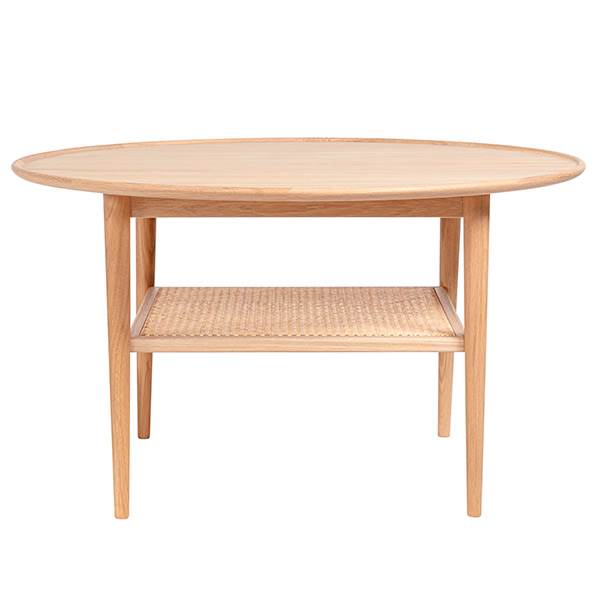 Haslev Athene Sofabord – Ø90 cm – Elegant Sortbejdset Eg