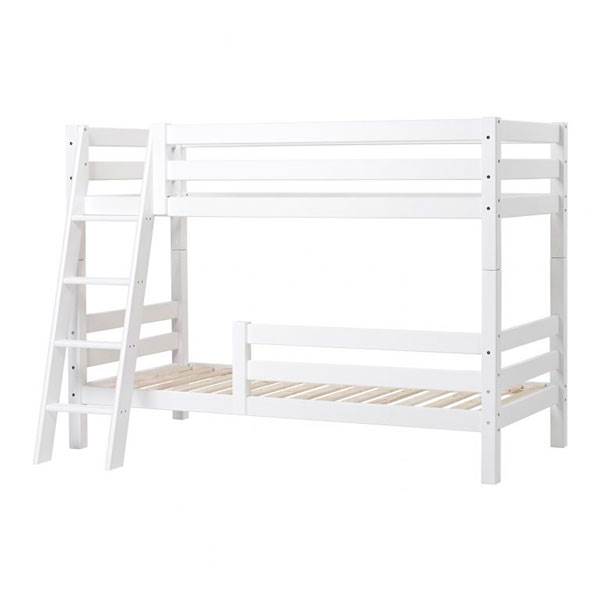 Hoppekids Eco Luxury Køjeseng Med Sengehest   Skrå Stige 120x200  : Erling Christensen Møbler