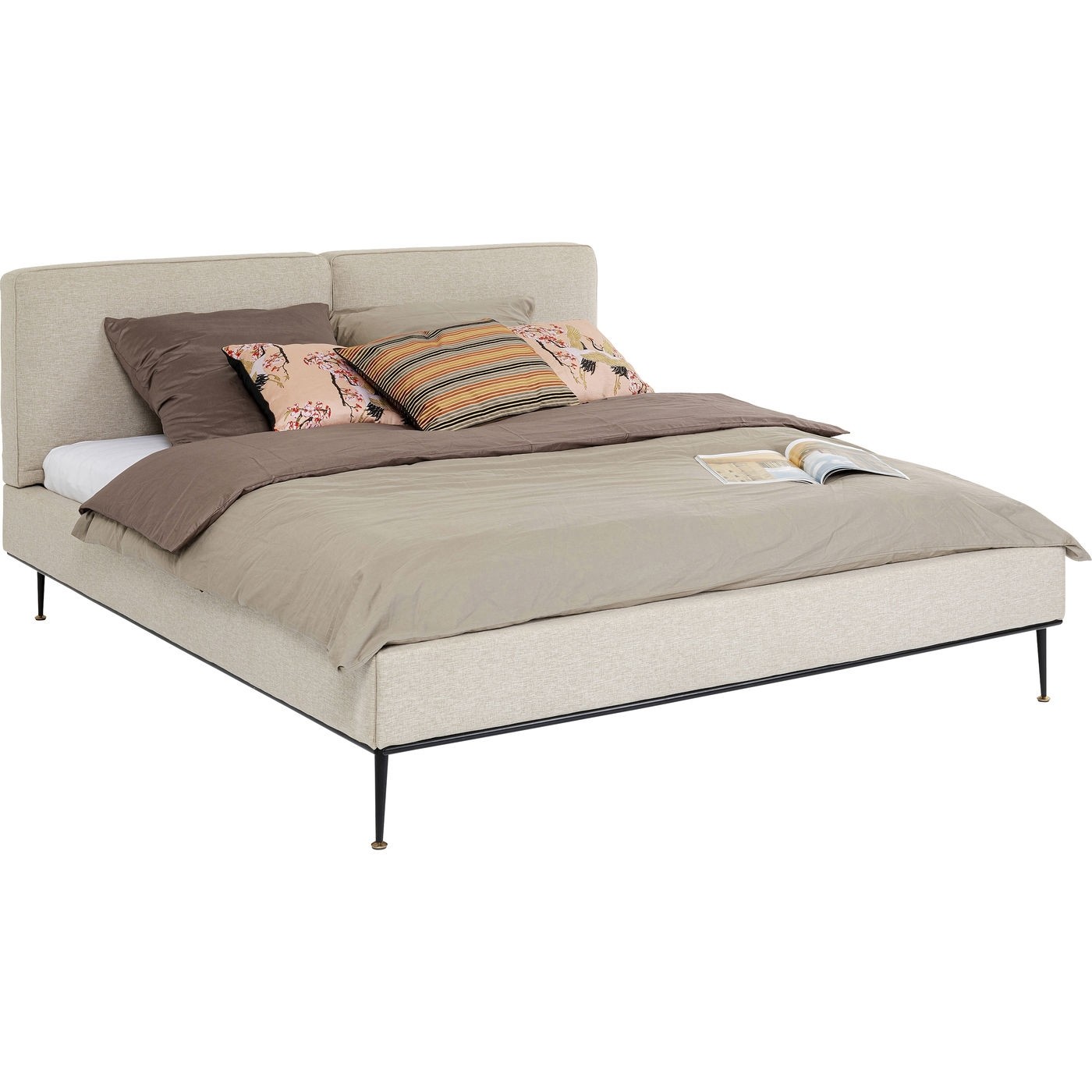 Kare Design East Side Sengeramme Beige Bomuld Stof  180x200