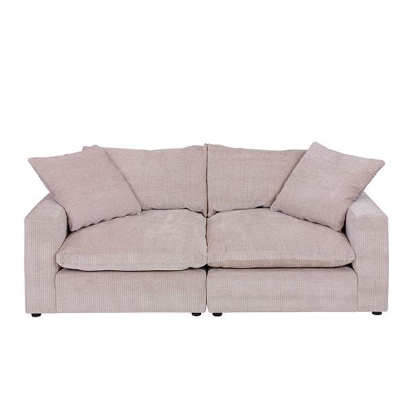 Lazy Pers Modulsofa i Beige Fløjl – Stilfuld Komfort til Dit Hjem