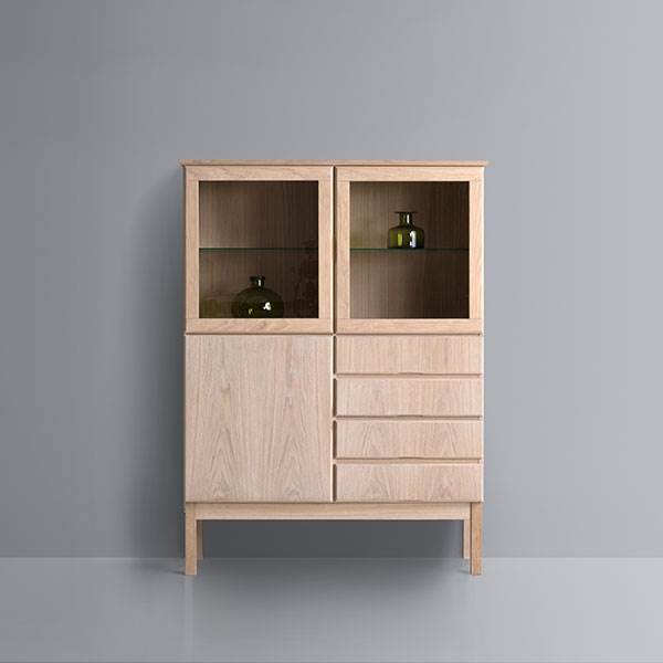 Klim Møbler Vitrine Skab 2058 – Hvidolie Tilbud!