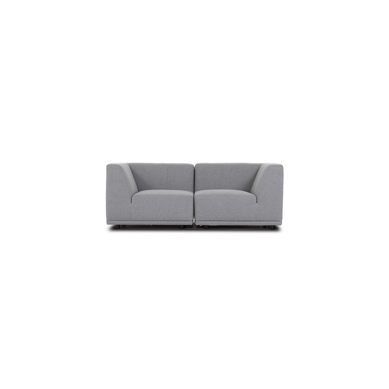 New York 2-Personers Modulsofa i Lysegrå Polyester