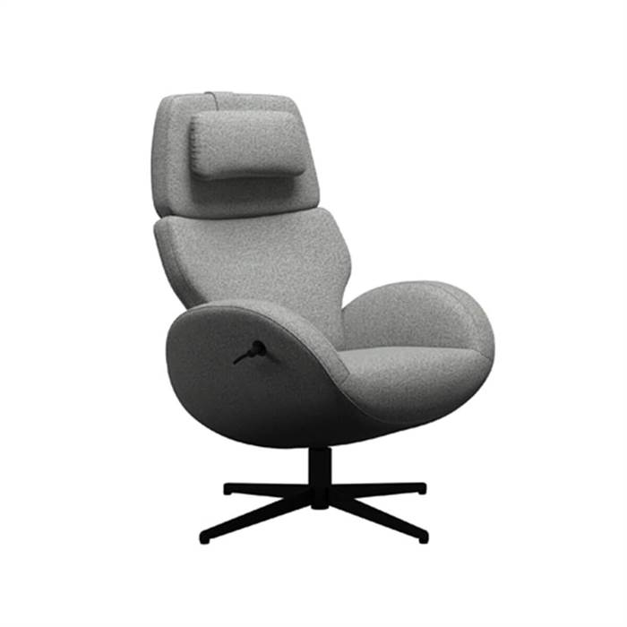 Brunstad Paz Hvilestol med Skammel - Taffie Steel Grey tilbud!